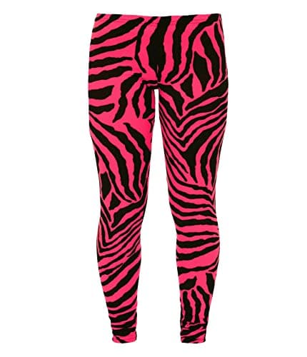 Image of BIWTUP New Womens Zebra Print Stretch Leggings Pants Ladies Pattern Yoga Gym Sport Full Length Leggings Pink