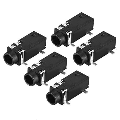 Image of sourcing map 3.5 mm Audio Jack Connector PCB Mount Female Socket 5 Pin PJ-328 5pcs