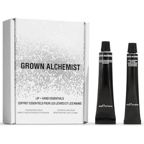 Image of Grown Alchemist Hydrating Lip Balm & Restorative Hand Cream Kit - Nourishing, Soothing for Dry Hands & Lips – Natural, Organic, Vegan Beauty Gifts for Self-Care - Pamper Gift Set for Women, Christmas