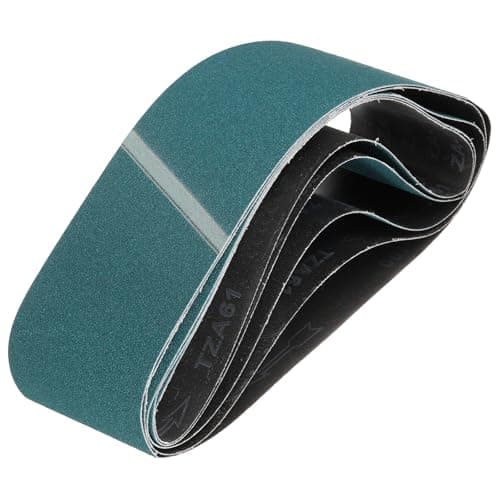 Image of sourcing map 100mm x 915mm Sanding Belts, 5 Pcs 80 Grit Zirconia Abrasive Belt Sander File Belt for Woodworking, Metal Polishing, Knife Sharpener