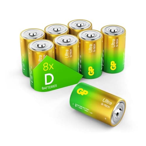 Image of Size D batteries |Pack of 8| GP Batteries |Superb operating time| LR20 | 13A | 1.5V | MN1300