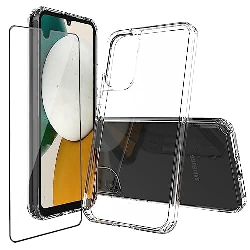 Image of Niopiee for Samsung Galaxy A34 5G Case Crystal Clear Slim Hard Case Hybrid Shockproof Bumper with Tempered Glass Screen Protector Full Body Anti-Yellow Anti-Scratch Phone Protective Cover