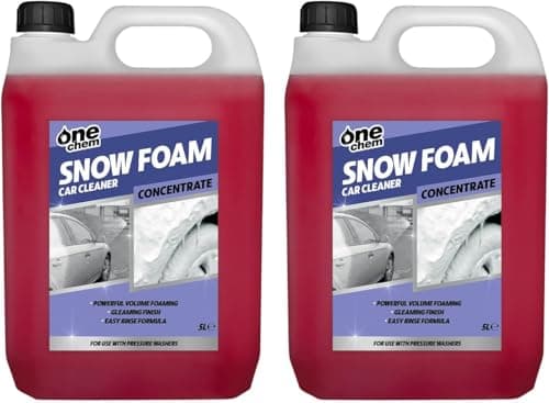 Image of One Chem Pressure Washer Snow Foam Car Cleaner, 2 x 5L, High-Foaming Concentrate, Solvent-free, Cherry
