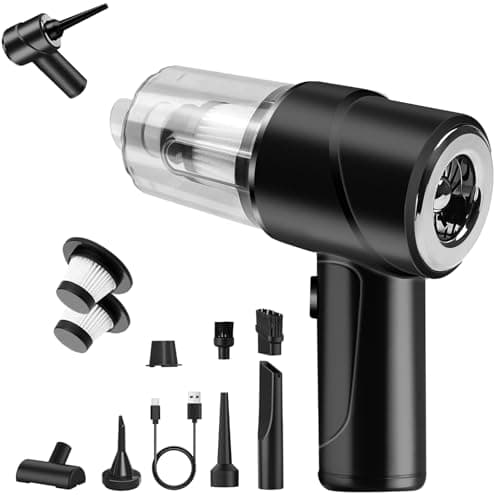Image of Yeegnar Handheld Vacuum Cleaner Cordless,15000Pa Powerful Suction 4-in-1 Car Vacuum Cleaner Mini Vacuum Blower Small but Powerful Wireless Car Vacuum for Car, Home, Office, Kitchen Black