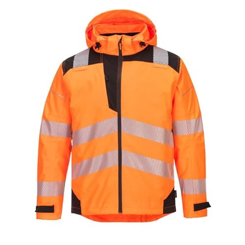 Image of Portwest PW3 Hi-Vis Extreme Rain Jacket, Size: XXL, Colour: Orange/Black, PW360OBRXXL