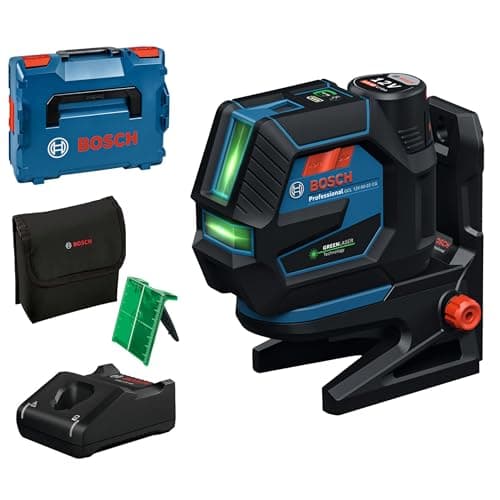 Image of Bosch Professional Combi Laser GCL 12V-50-22 CG (Working Range up to 50 m with Receiver, Dual Power Source, Levelling Remote app, RM 20 Mount, GBA 12V 2.0Ah, GAL 12V-40, Pouch, L-Boxx 136)