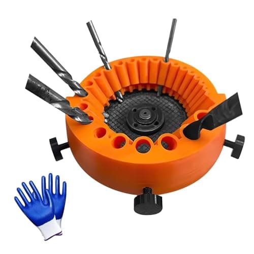 Image of Drill Bit Sharpener, Power Drill Bit Grinding Attachment, Portable Angle Grinder Attachment, Universal Drill Bit Sharpener Tool for 2-13mm Bits 125 mm Grinder, Restore Dull Bits with Precision
