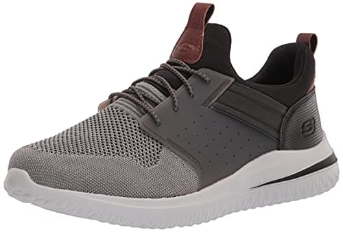 Image of Skechers Men Delson 3.0 Sneaker, Grey Black, 7.5 UK