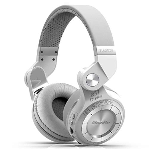 Image of Bluedio Wireless Bluetooth Headphones Foldable Over Ear Headphones with Micro SD Card Slot/FM Radio/Support Amazon Web Services/Mic/Wired for Cell Phones/TV/PC (White)