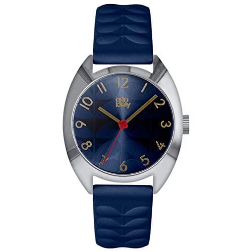 Image of Orla Kiely Unisex Adult Analogue Classic Quartz Watch with Leather Strap OK2289,Blue