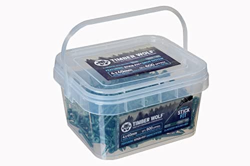 Image of Timber Wolf Exterior Woodscrews - 4.0 x 40mm - Tub of 600, Green