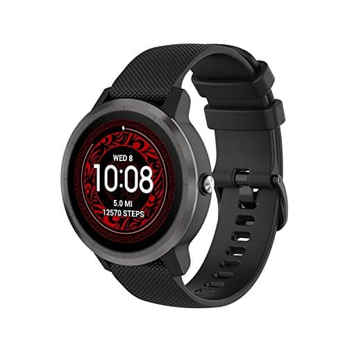 Image of Wownadu 20mm Quick Release Watch Strap Compatible for Garmin Vivoactive 5/3, Venu, Venu 2 Plus/Sq/Sq 2, Strap Women Men Wristband for Vivomove 3/Trend/Sport/Style Black