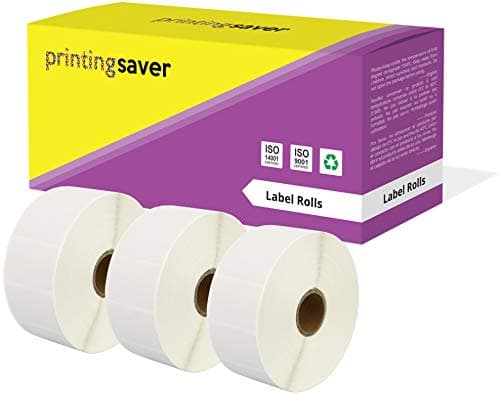 Image of Printing Saver 38 x 25 mm 3 Compatible Direct Thermal Labels Rolls (2000 Labels per Roll) for Zebra Toshiba Citizen Sato Honeywell Intermec Datamax CAB Eltron Godex Orion UPS Wasp Label Printers