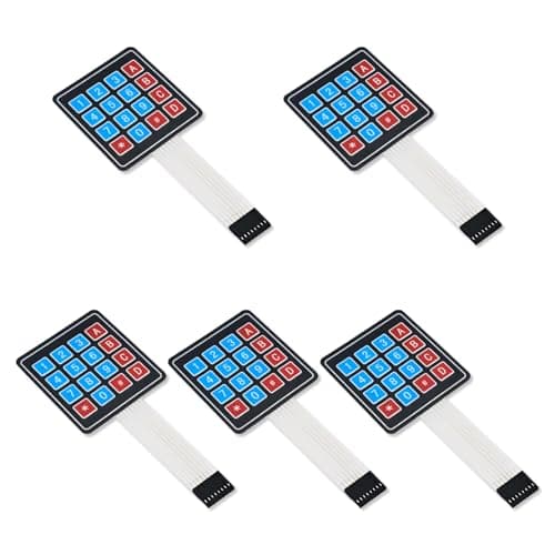 Image of Podazz 5pcs 4x4 Keypad 16 Key Matrix Array Membrane Switch 8pin Keyboard for DIY