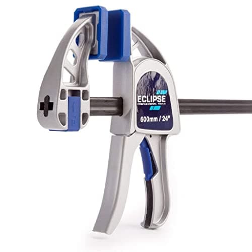Image of Eclipse Professional Tools EOHBC24-HD Heavy Duty One Handed Bar Clamp 600mm (24"), Blue/Silver/Black