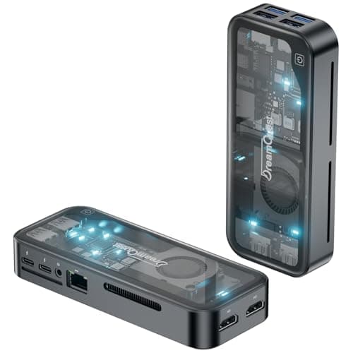Image of DreamQuest Mini PC Linux Preinstalled, Intel N95 (up to 3.4GHz) Mini Desktop Stick Computer 12GB DDR5 512GB M.2 SSD with Dual Type-C/HDMI Port, USB3.2,WIFI 6 & LAN, Bluetooth 5.3 for Home/Office