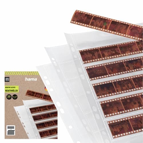 Image of Hama Negative File Storage Sleeves | Pack of 25 | Each Holding 7 Strips of 6 (24 x 36 mm) Frames | Polypropylene
