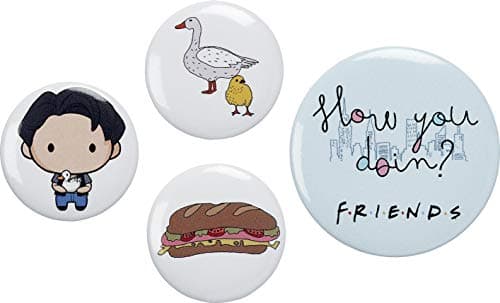 Image of Official Friends Joey Button Badge Set by The Carat Shop