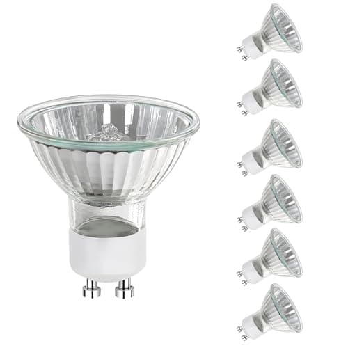 Image of Trubuyware GU10 35W Halogen Light Bulbs, GU10 Halogen Spotlight Bulbs Dimmable, 230V Spot Light Bulbs 2 Pins for Ceiling Light, 2700K Warm White, 6 Pack