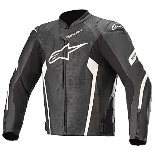 Image of Alpinestars Faster Airflow V2 Leather Jacket (Black/White, 48)