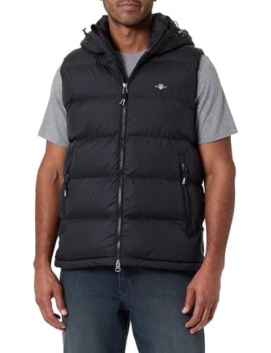 Image of GANT Men's Active Cloud Vest Jacket, Black, M