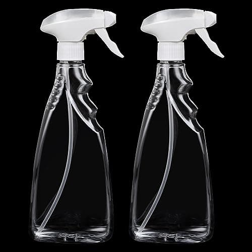 Image of ASelected 2 Pcs Transparent Empty Fine Mist Plastic Spray Bottle 500Ml Water Spray Bottle For Gardening Cleaning Air Freshening Hair Sprayer, material - Polyethylene Terephthalate