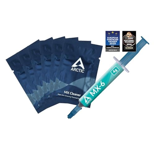 Image of ARCTIC MX-6 (4 g, incl. 6 MX Cleaner) - Ultimate Performance Thermal Paste for CPU, consoles, graphics cards, laptops, very high thermal conductivity, long durability, non-conductive, non-capacitive