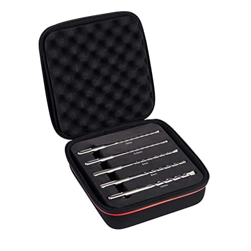 Image of Starrett SDS Plus Drill Bit Kit - 5 Piece KBPXK05 PGM Approved Carbide Tip 4 Point Flute Hammer Drill Bit Set - For Concrete Masonry Stone Bricks