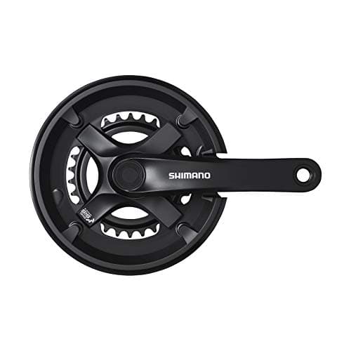 Image of Shimano Tourney/TY FC-TY501 chainset 46/30, double, 7/8-speed, 170 mm, with chainguard, black