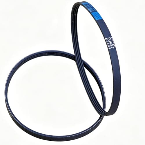 Image of Newyuan 2Pcs Lawn Mower Drive Belts 4PJ487 FLY056 FL267, Rubber Closed Loop, Compatible with Flymo Easi Glide 300V 330 330XV