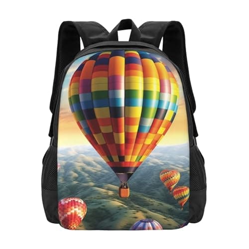 Image of MXPELGHMAD Travel Backpack Carry-on Daypack Hot Air Balloon Laptop Backpack Lightweight Shoulder Bags for Women Men