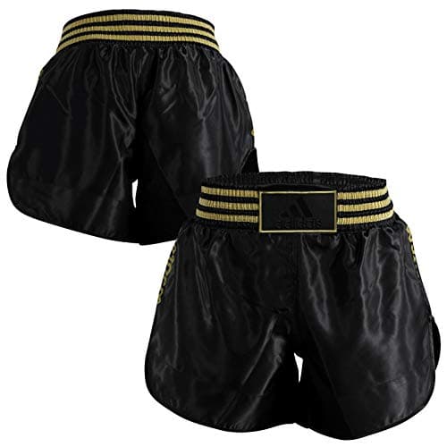 Image of adidas Martial Arts Muay Thai Kick Boxing Shorts (Black, Small)