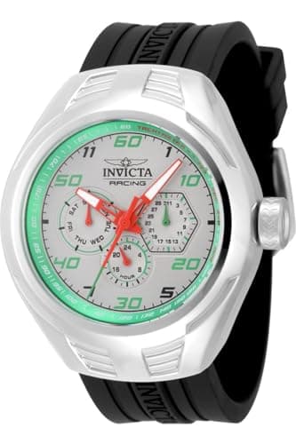 Image of Invicta Racing 47726 Men's Watch - Quartz Movement - Stainless Steel with Silver Dial - 46 mm