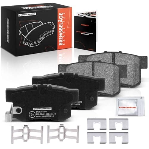 Image of Frankberg Brake Pad Set incl. 4x Pads Rear Compatible with CR-V II RD Civic VII Hatchback EP EU EV FR-V BE Replace# 43022SED000, 43022S2A000