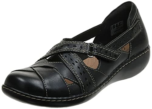 Image of Clarks Women's Ashland Spin Q Slip-On Loafer, Black, 4.5 UK