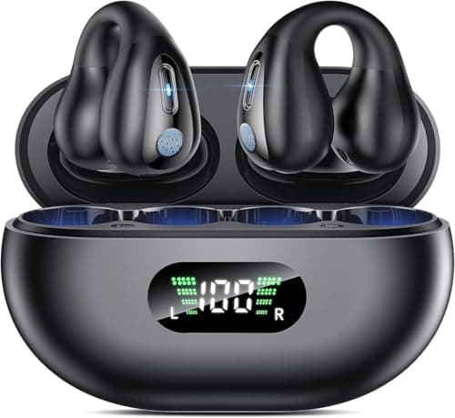 Image of Boytond Bone Conduction Headphones - Wireless Earbuds Bluetooth Sports Open Ear Headphone Wireless, Waterproof Running Earphones with Built-in Mic, Clip-on Ear Comfort Ear Buds