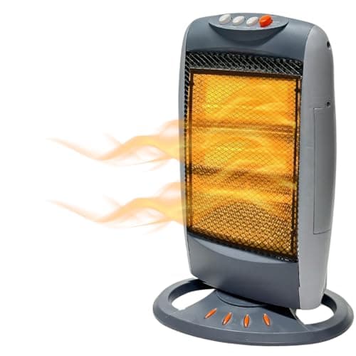 Image of Trendi Halogen Heater 400W /800W/ 1200W 3 Power Settings, Carry Handle, and Long-Lasting Feature – Replaceable Halogen Tubes, Lightweight, Moveable, Super Silent, Overheat & Tip Over Protection (1)