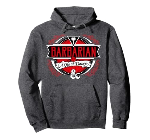 Image of Dungeons & Dragons Barbarian A Life Of Danger Logo Pullover Hoodie