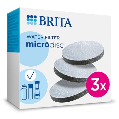 Image of BRITA MicroDisc Replacement Filter Discs for FillandGo and Filter Bottles, Reduce Chlorine, microparticles and Other impurities - 3 Pack