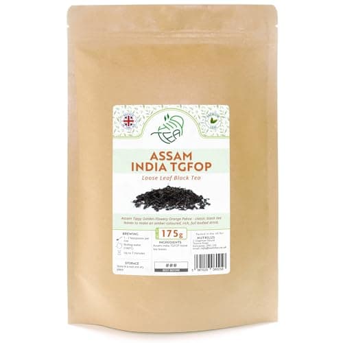 Image of Assam India Premium Black Loose Leaf Tea Tippy Golden Flowery Orange Pekoe TGFOP (Assam India, 175g)