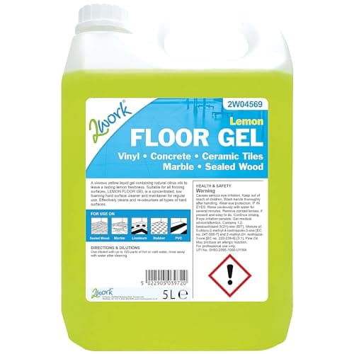 Image of 2Work 2W04569 5 L Lemon Floor Gel, Pack of 1