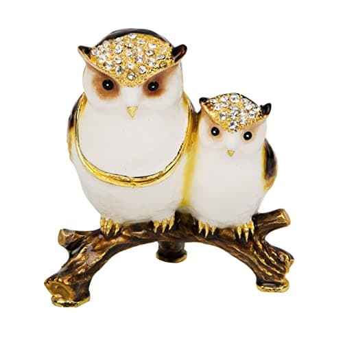 Image of Treasured Trinkets - Mother & Baby Owl Trinket Box