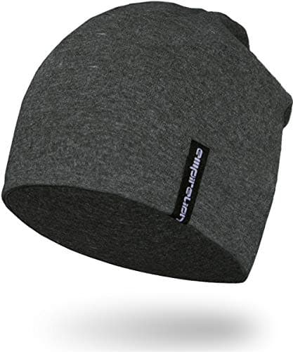Image of EMPIRELION 9" Multifunctional Lightweight Beanies Hats, Thin Running Skull Cap Helmet Liner Sleep Caps for Men Women Dark Grey Melange