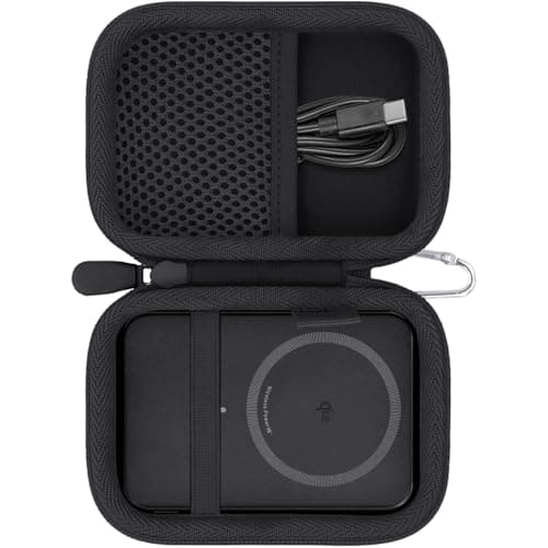 Image of Khanka Case for Anker Nano/MagGo Power Bank,Ultra-Slim 5,000mAh/10,000mAh Magnetic Battery,Compatible with Anker Qi2 Certified 15W(A1665/A1664) Ultra-Fast Charger,Case Only (Black)