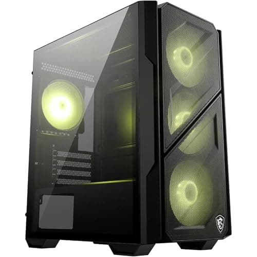 Image of MAG FORGE M110R AIRFLOW - Mini Tower PC Case - High Airflow, Micro-ATX Capacity, 240 mm Radiator Support, Four Pre-installed ARGB Fans, Tempered Glass Side Panel - Black