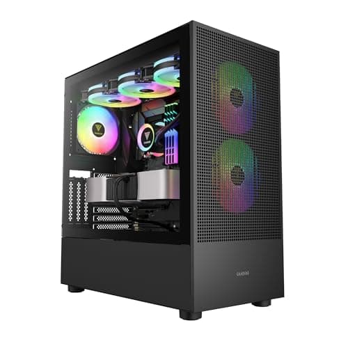 Image of GAMDIAS TALOS M3 MESH ATX Mid Tower PC Case, 3 ARGB PWM Fan, Airflow Mesh Front Panel, Tool-Free Tempered Glass Side Panel, Magnetic Dust Filter,Black