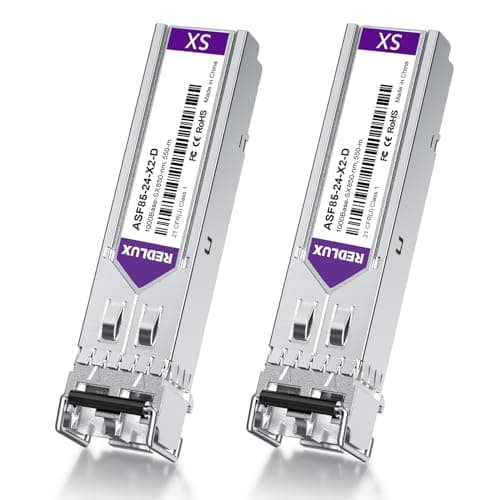 Image of REDLUX 1G SFP Transceiver, 1000Base-SX SFP Module, 850nm MMF, Dual LC Connector, up to 550-meter, Compatible for Cisco SFP-1G-SX, Meraki, Ubiquiti, Fortinet, Netgear and More, Pack of 2