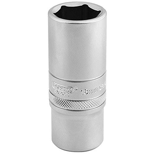 Image of Draper 16586 Metric 3/8-Inch Square Drive Hi-Torq 6-Point Deep 19 mm Socket , Blue