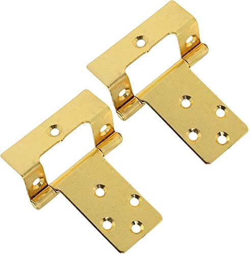Image of Merriway BH04894 (4 Pcs) Cranked Flush Hinge, Electro-Brassed 50mm x 16mm - Pack of 4 Pieces