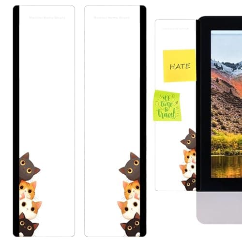Image of Acrylic Memo Board, Transparent Monitor Screen, 11.02x2.95in Clear Side Panel with Adhesive, Multiuse Computer Organizer, Functional Monitor Note Holder for Desktop Office Organization